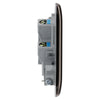 BG Nexus Black Nickel 13A Unswitched Spur with Flex Outlet NBN55 and 25mm Steel Back Box