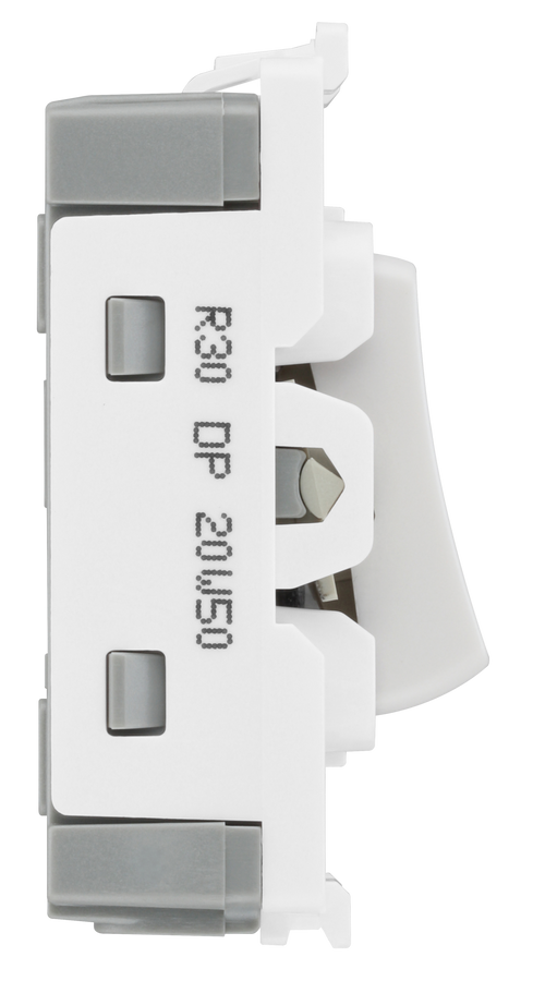 BG R30 Nexus Grid White 20A 20AX 2 Pole Switch Module