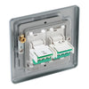 BG MC5RJ452 Metal Clad | 2 Gang RJ45 Ethernet Socket