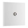 BG 964 Moulded Square Edge | White | 1 Gang Satellite TV Socket Outlet