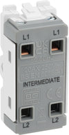 BG RPCDB13 Evolve Grid Black 20A 20AX Intermediate 1 Pole Switch Module