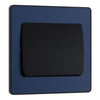 BG Evolve Matt Blue 1G Wide Rocker Light Switch PCDDB12WB with 35mm Steel Back Box