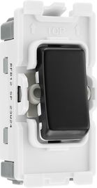 BG RFB12 Nexus Grid Matt Black 20AX 2 Way 1 Pole Switch Module