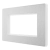 BG Evolve Brushed Steel 4G Faceplate with 45W USB A+C Charger Modules - White Insert