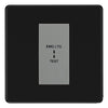 BG Flatplate Screwless Matt Black 20AX 2 Way Emergency Lighting Test Key Switch - Key Included - Grey Insert