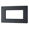 BG Evolve Matt Grey 4G Faceplate with 45W USB A+C Charger Modules – Black Insert