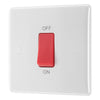 BG 875 Moulded Round Edge | White | 1 Gang 45A 2 Pole Cooker Switch