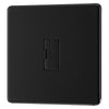 BG Screwless Matt Black 13A Unswitched Fused Connection Unit FFB54 with 25mm Steel Back Box