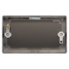 BG Nexus Black Nickel Double Blank Plate NBN95 and 25mm Steel Back Box