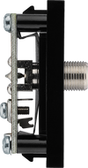 BG EMNSSATB Black 1 Module Euro Module Unscreened Female Satellite Outlet