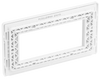 BG PCDCLEMR4W Pearlescent White Evolve 4 Euro Module Front Plate - White Insert