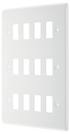 BG R812 Nexus Grid | White | Moulded 12 Module Front Plate