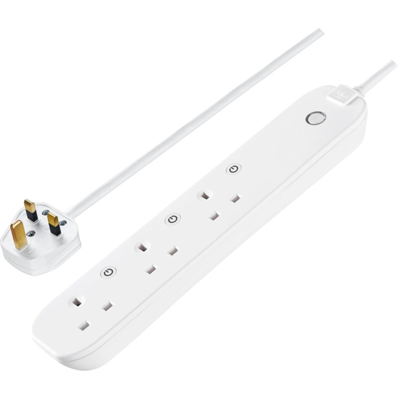 BG Smart EHC31 3 Gang Way Triple Socket Extension Lead 1m White Home App Control