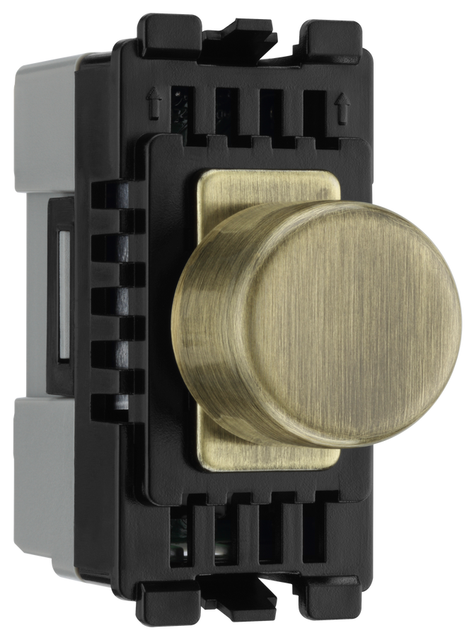 BG RABDLT Nexus Grid Antique Brass 2 Way 150W Trailing Edge Dimmer Module