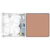 BG Evolve Polished Copper Single Blank Plate PCDCP94B with 25mm Steel Back Box