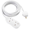 Masterplug BTG5N 2 Gang 13A White Extension Lead 5 Metres